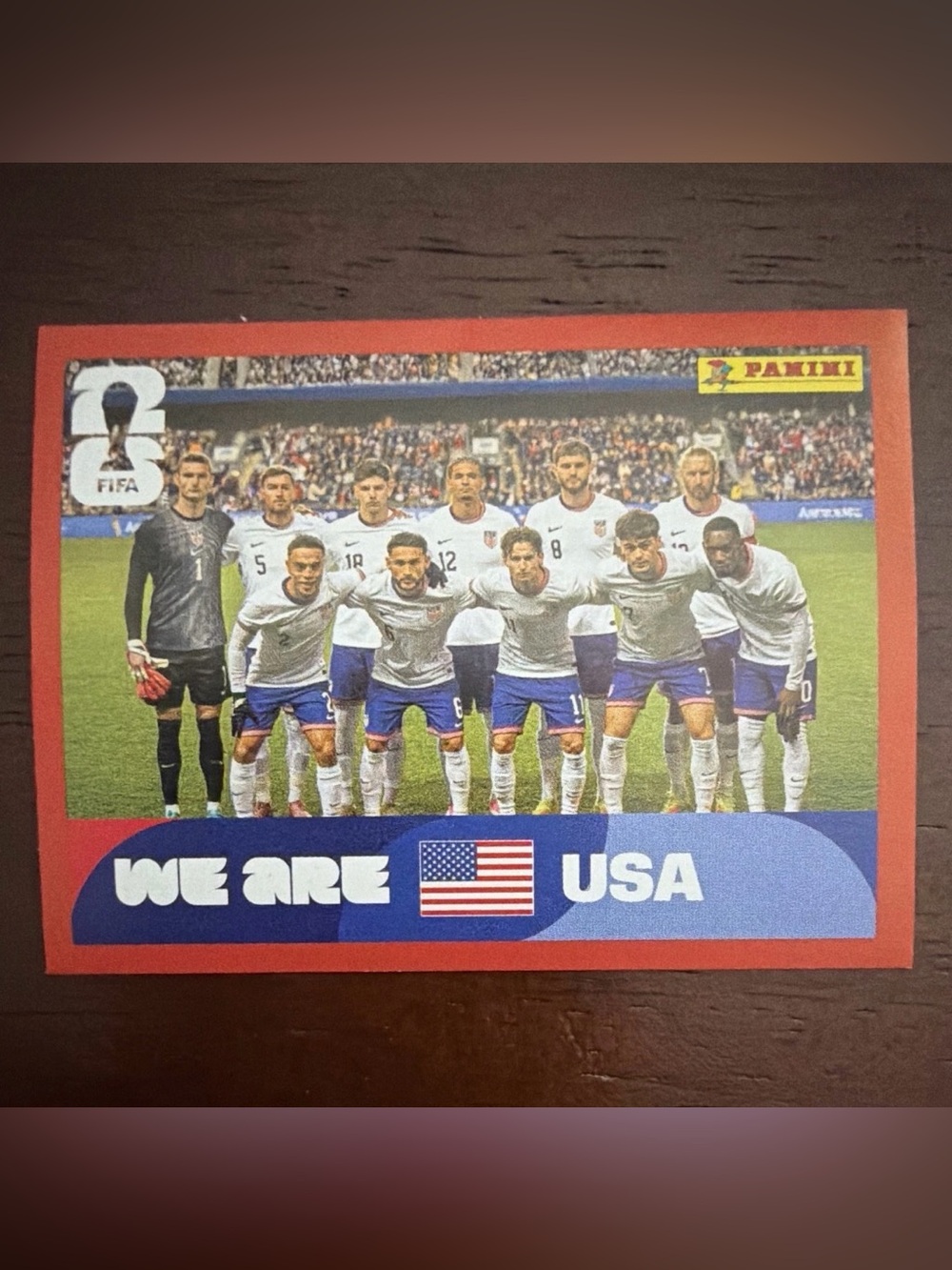 2026 FIFA World Cup Team USA Sticker - Red
